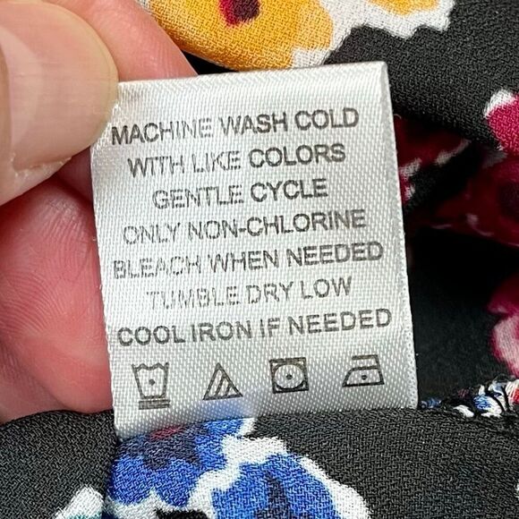 Adrienne Vittadini Floral Mock Turtleneck Large - Picture 14 of 14